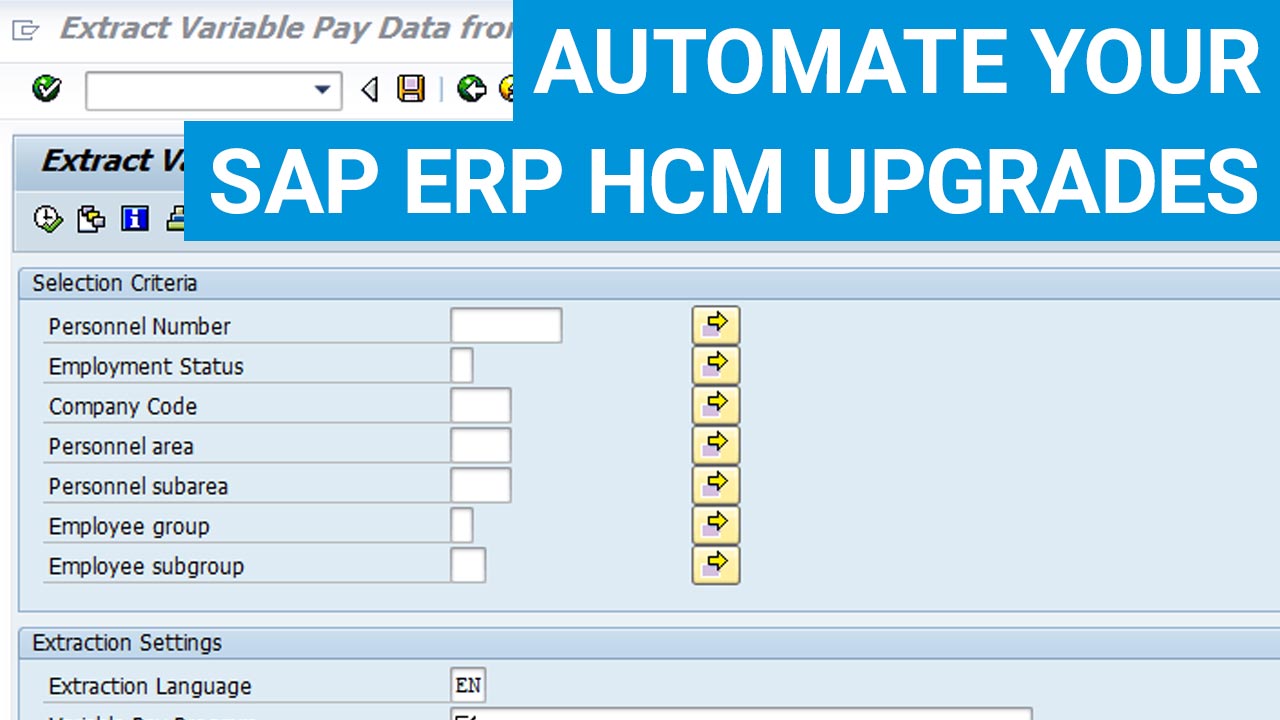 Automate SAP ERP HCM